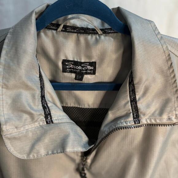 🚨$9🚨 Y2k Second Skin Silver Hydraproof Lightweight Shirt Jacket - Picture 2 of 11